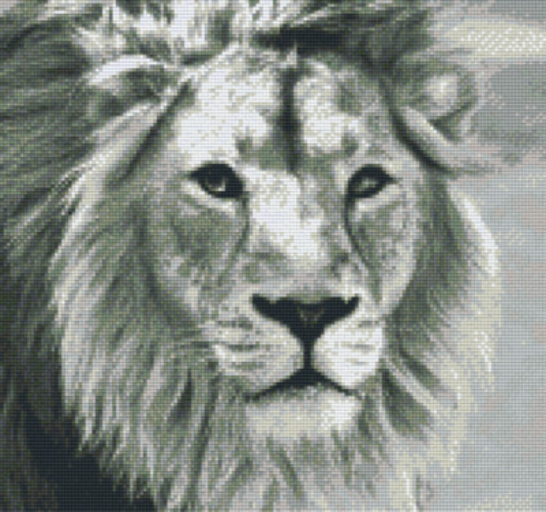 Lion Twelve [12] Baseplate PixelHobby Mini-mosaic Art Kits image 0